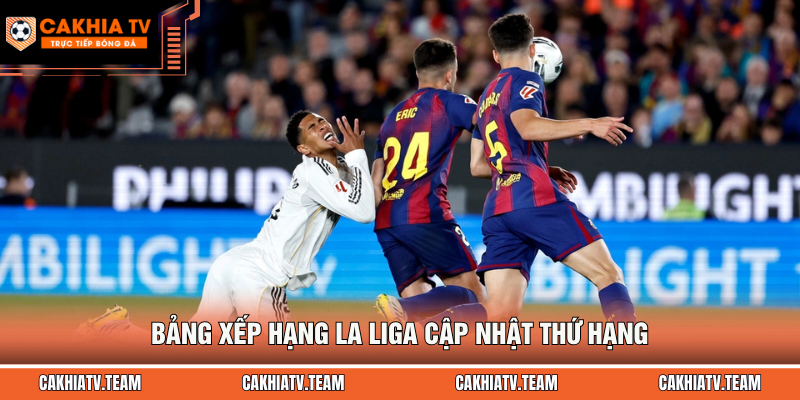 Bảng xếp hạng La Liga cập nhật thứ hạng