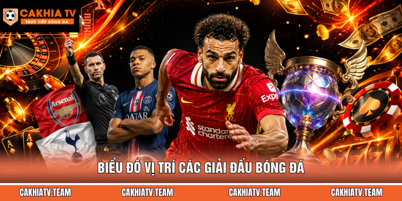 Biểu đồ vị trí các giải đấu bóng đá