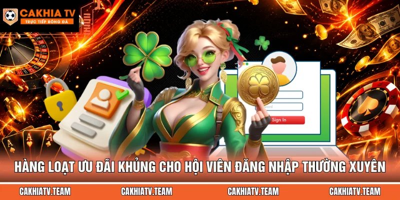 Hàng loạt ưu đãi khủng cho hội viên đăng nhập thường xuyên