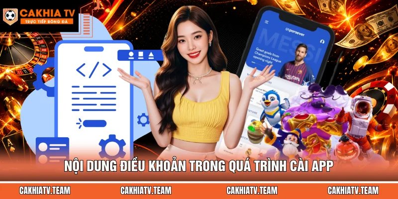 Nội dung điều khoản trong quá trình cài app